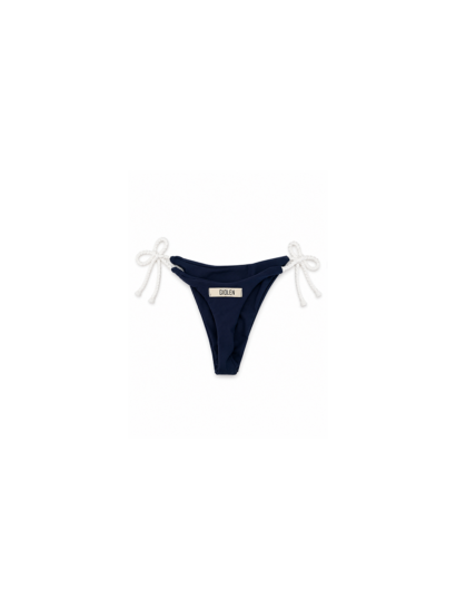 Bikini Giolen blu navy con laccetti bianchi