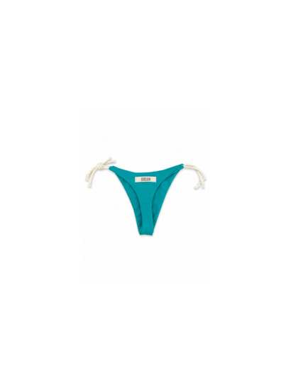 Bikini Giolen verde acqua con laccetti panna
